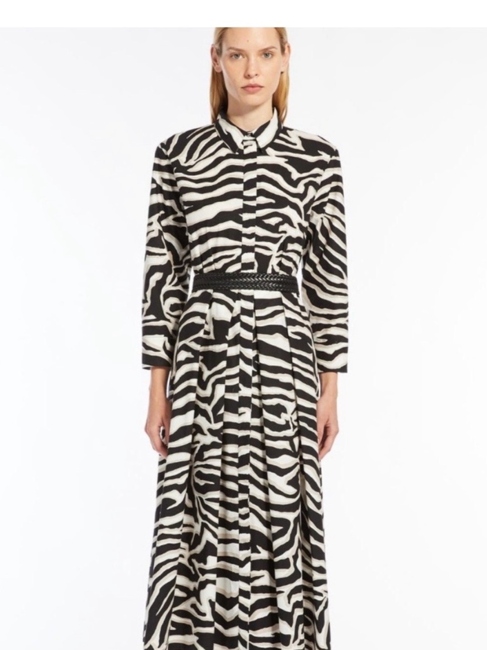 MAXMARA STUDIO NWT $950 original price size 12 crisp cotton shirtdress